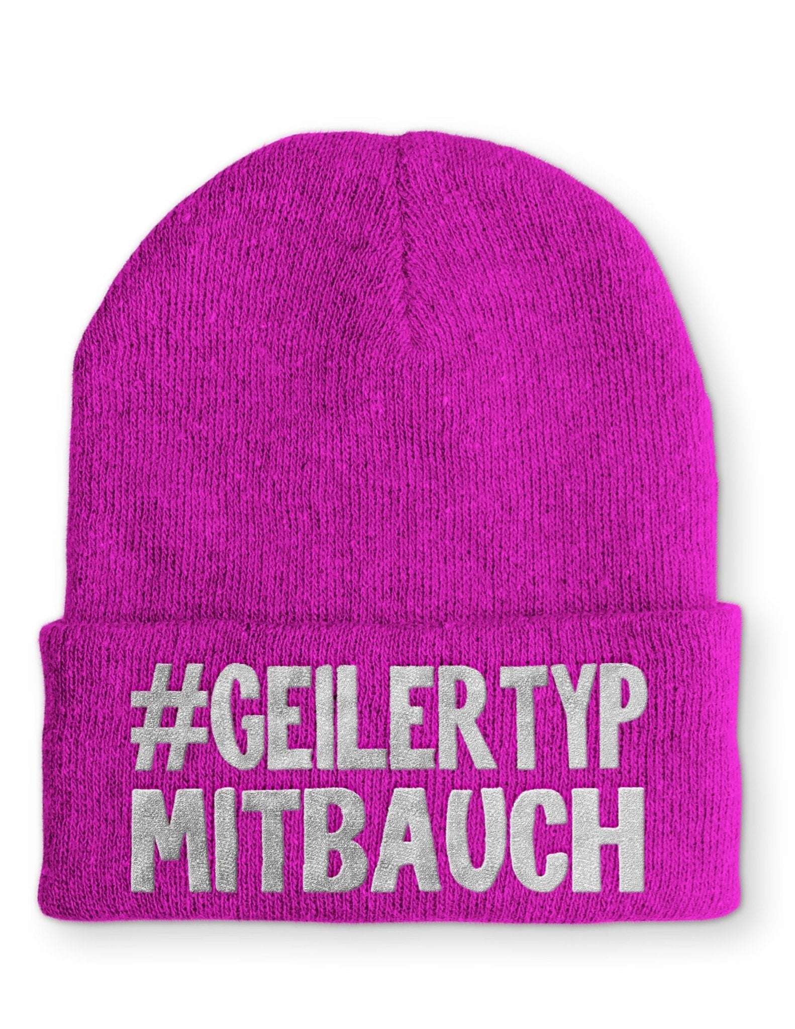 Geiler Typ mit Bauch Beanie Mütze mit Spruch - tshirtladen - Mütze