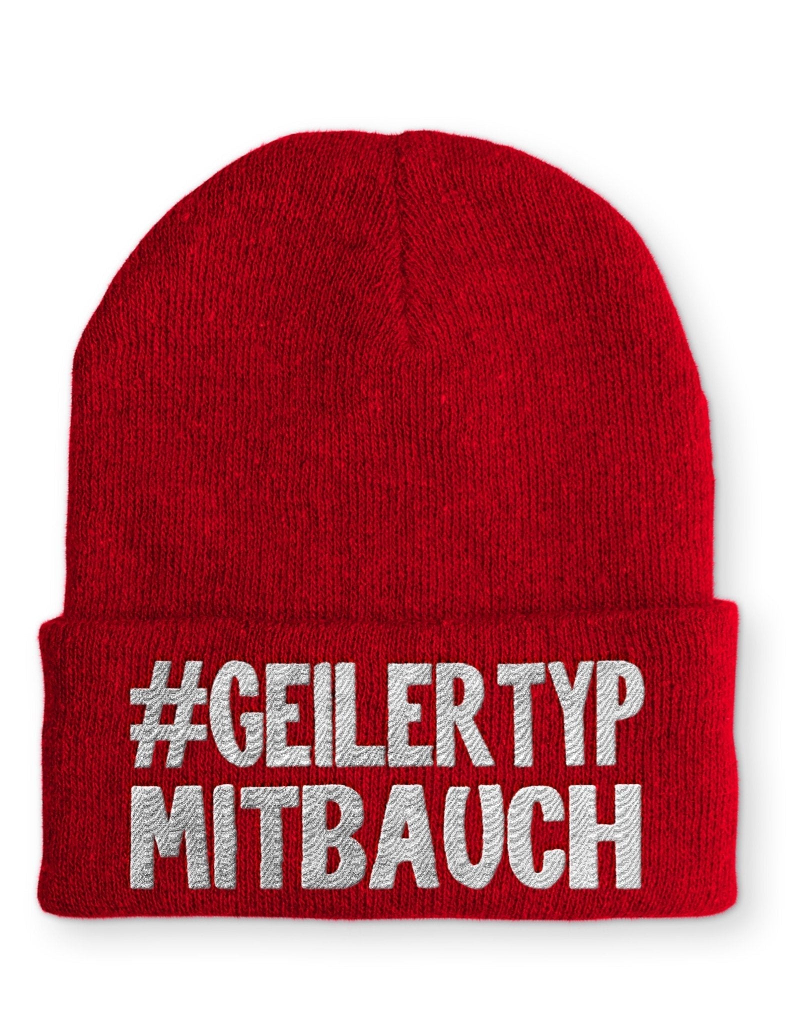 Geiler Typ mit Bauch Beanie Mütze mit Spruch - tshirtladen - Mütze