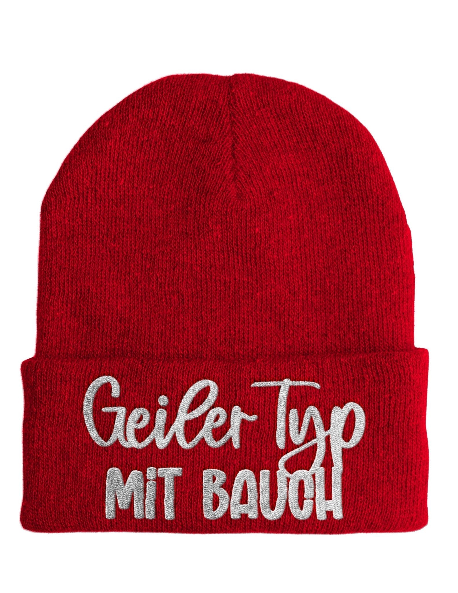 Geiler Typ mit Bauch - Beanie - Mütze mit Spruch - tshirtladen - Mütze