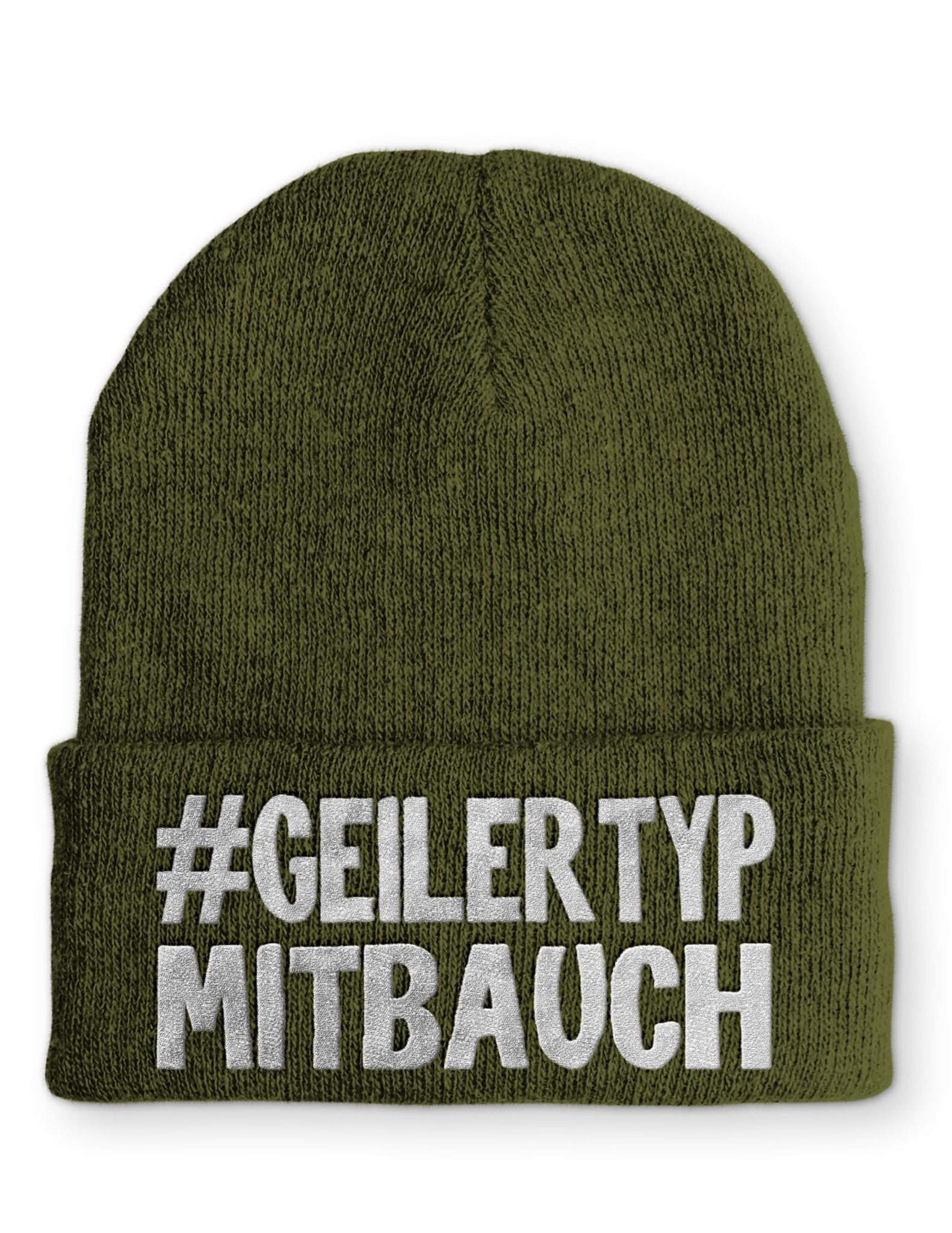 Geiler Typ mit Bauch Beanie Mütze mit Spruch - tshirtladen - Mütze
