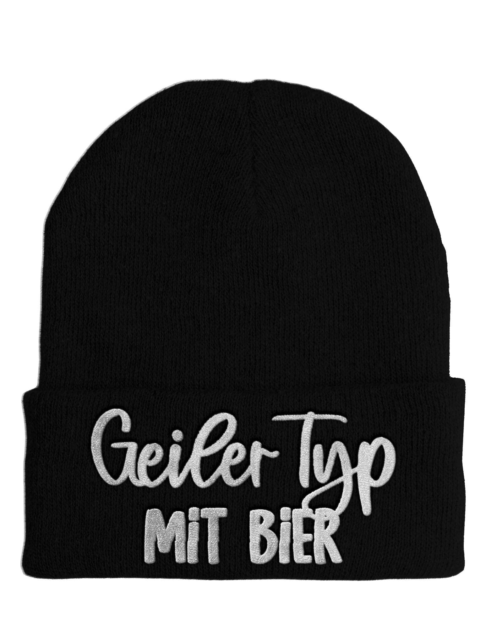 Geiler Typ mit Bier - Beanie - Mütze mit Spruch - tshirtladen - Mütze
