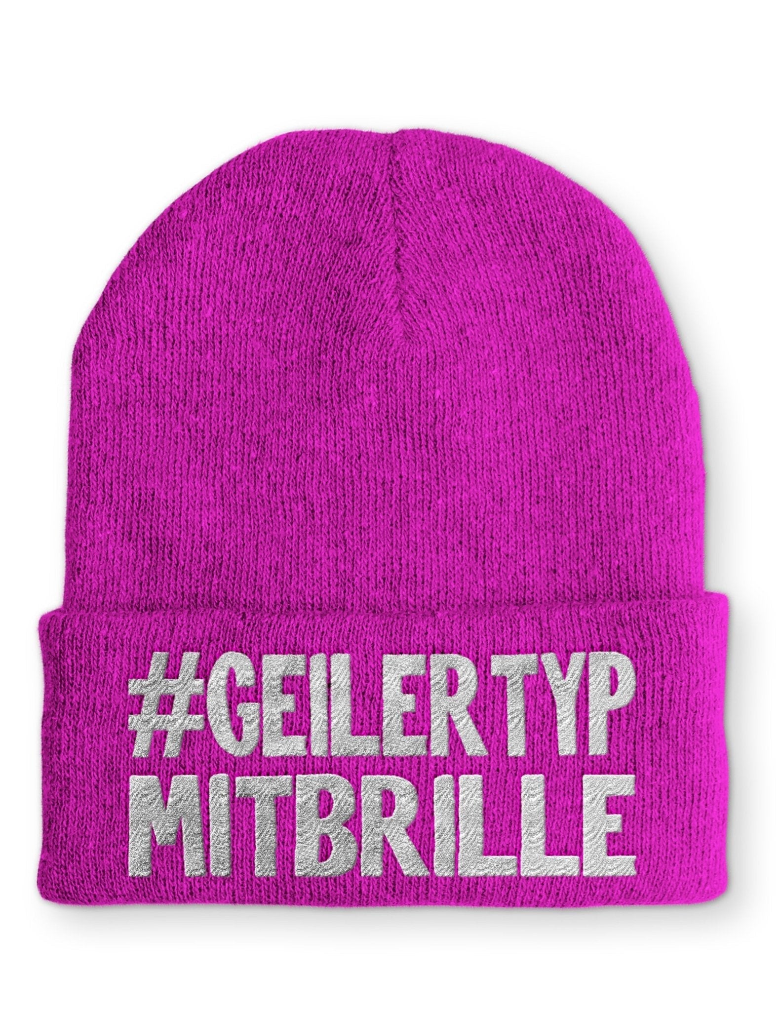 Geiler Typ mit Brille Beanie Mütze mit Spruch - tshirtladen - Mütze