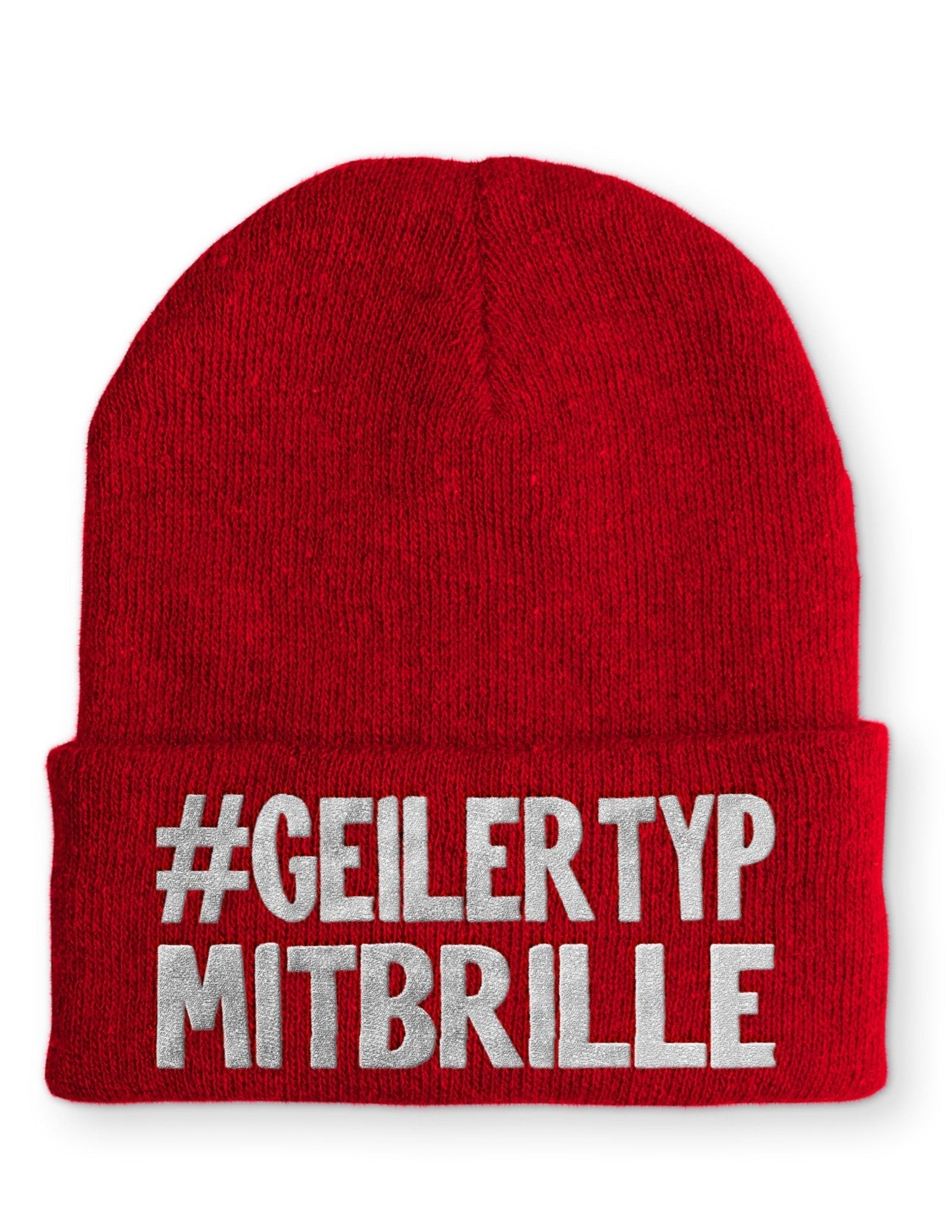 Geiler Typ mit Brille Beanie Mütze mit Spruch - tshirtladen - Mütze