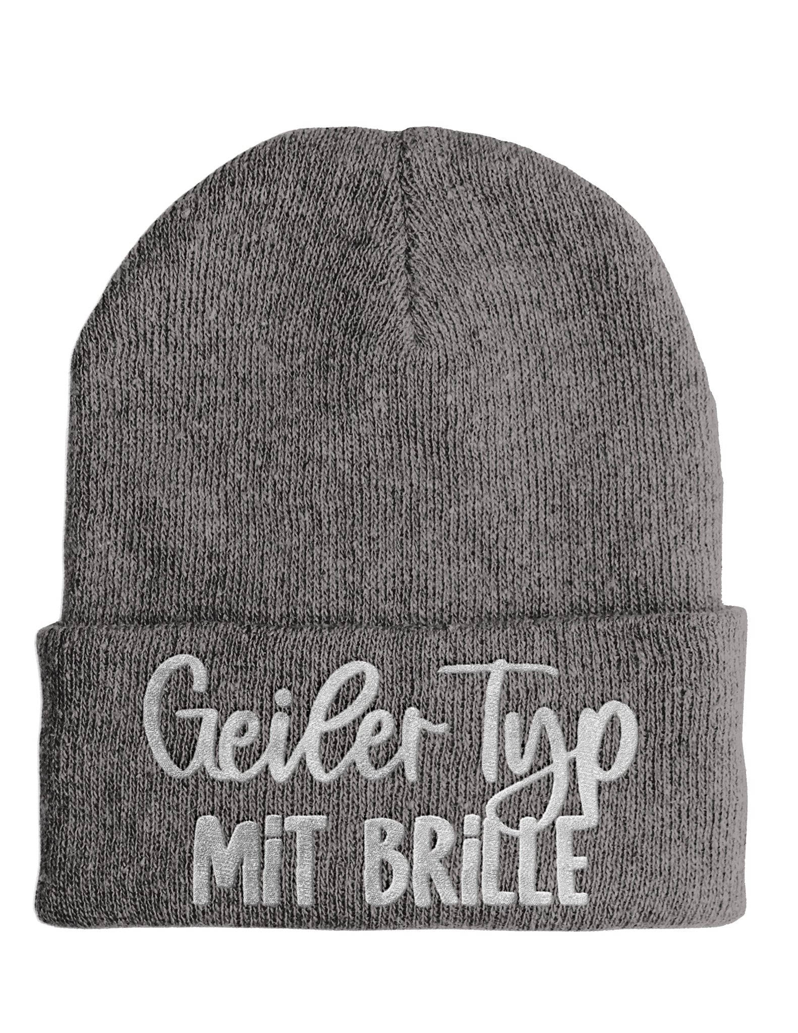 Geiler Typ mit Brille - Beanie - Mütze mit Spruch - tshirtladen - Mütze