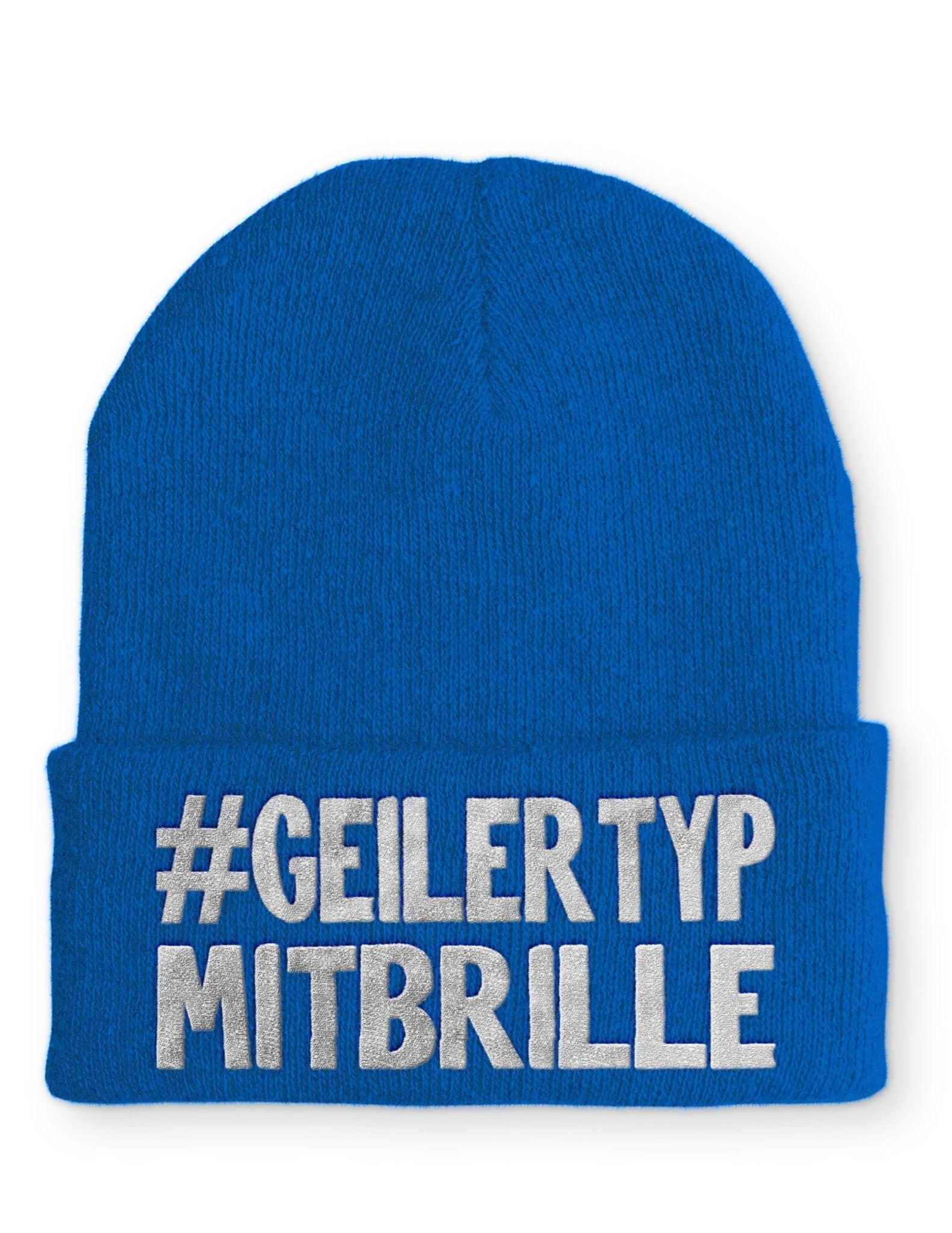 Geiler Typ mit Brille Beanie Mütze mit Spruch - tshirtladen - Mütze
