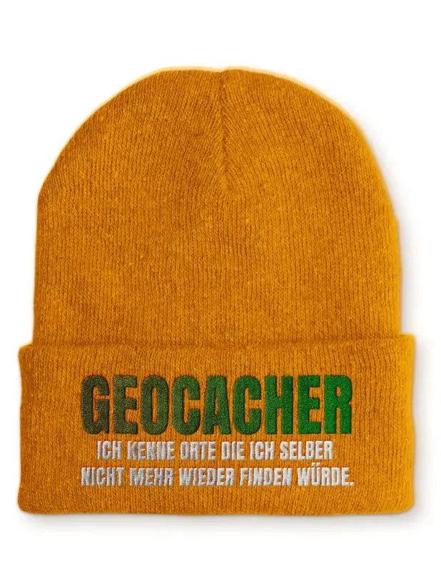 Geocacher Ich kenne Orte die ich selber nicht mehr wieder finden würde. Statement Beanie Mütze mit Spruch - tshirtladen - Mütze