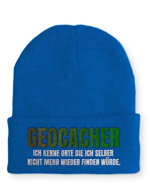 Geocacher Ich kenne Orte die ich selber nicht mehr wieder finden würde. Statement Beanie Mütze mit Spruch - tshirtladen - Mütze