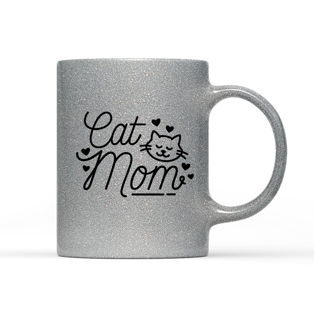 Tasse Glitzer Edition Cat Mom