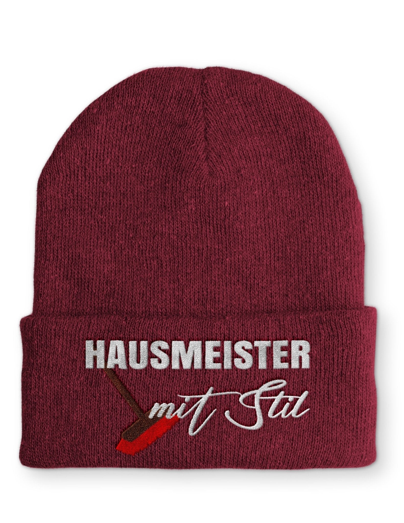Hausmeister mit Stil Beanie Mütze mit Spruch - tshirtladen - Mütze