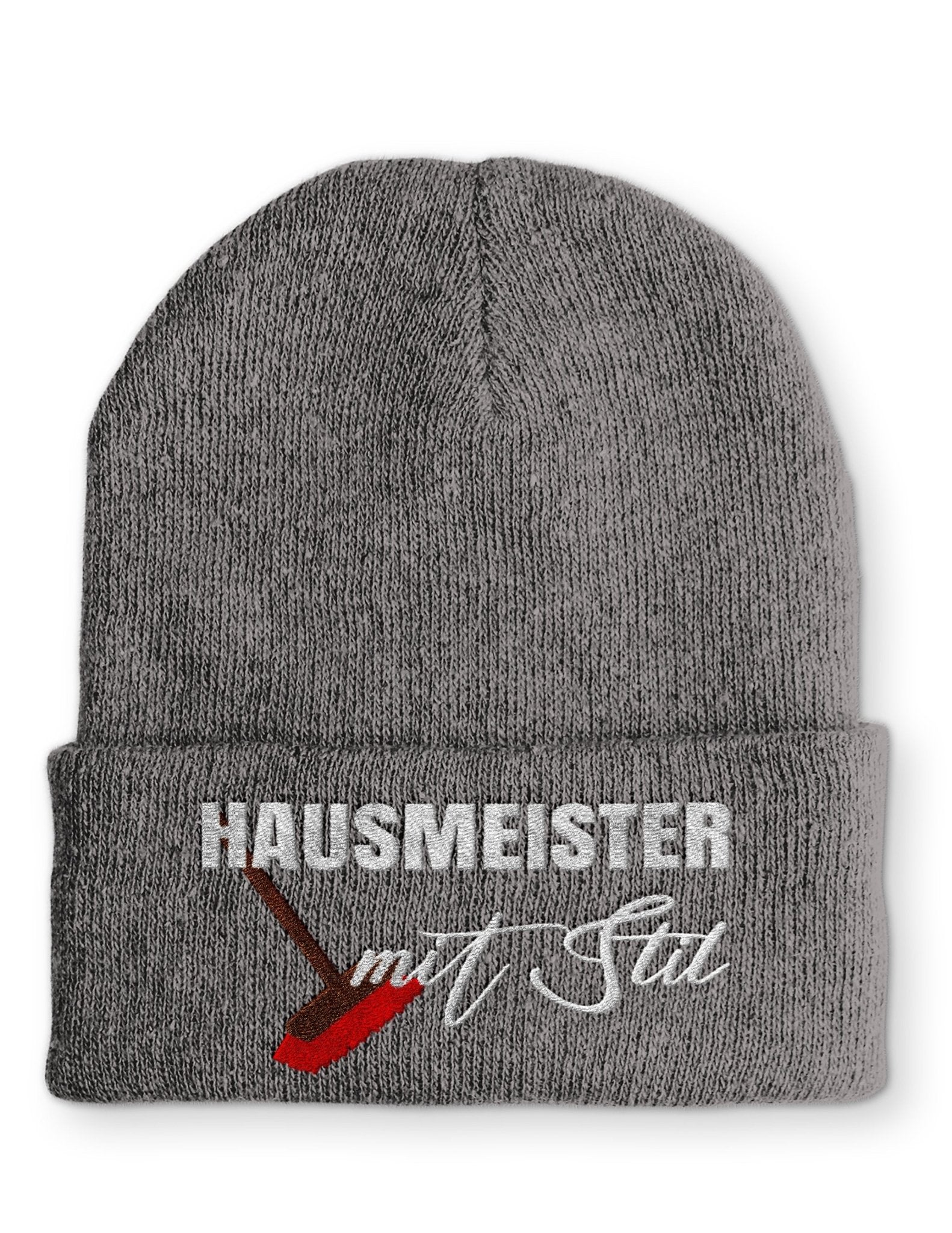 Hausmeister mit Stil Beanie Mütze mit Spruch - tshirtladen - Mütze
