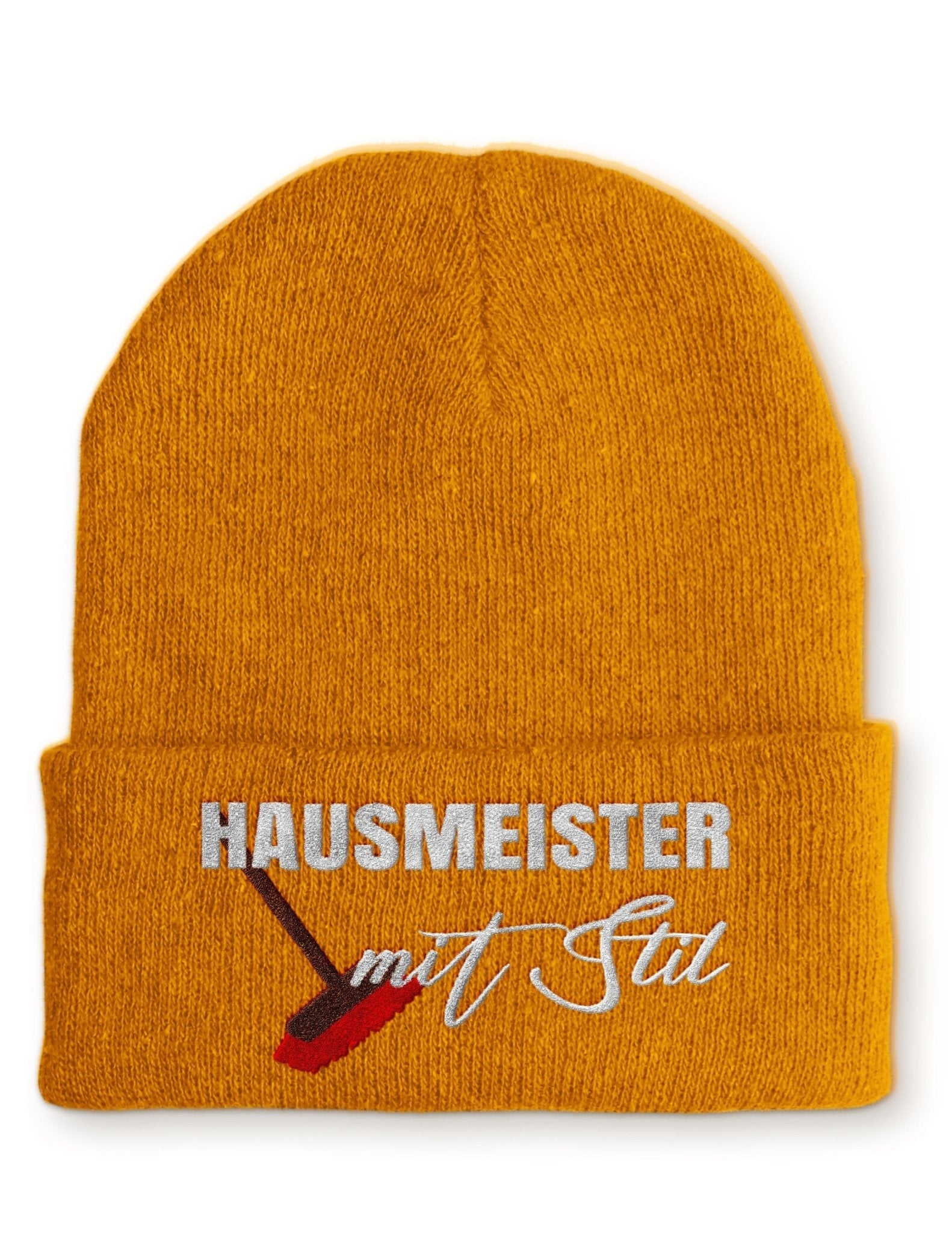 Hausmeister mit Stil Beanie Mütze mit Spruch - tshirtladen - Mütze