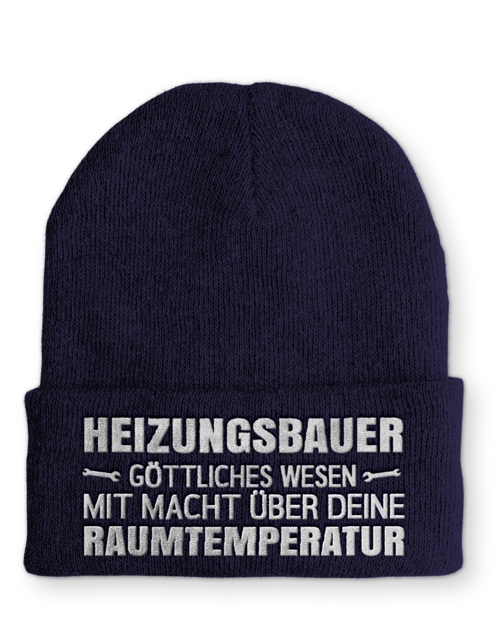 Heizungsbauer Beanie Mütze mit Spruch - tshirtladen - Mütze