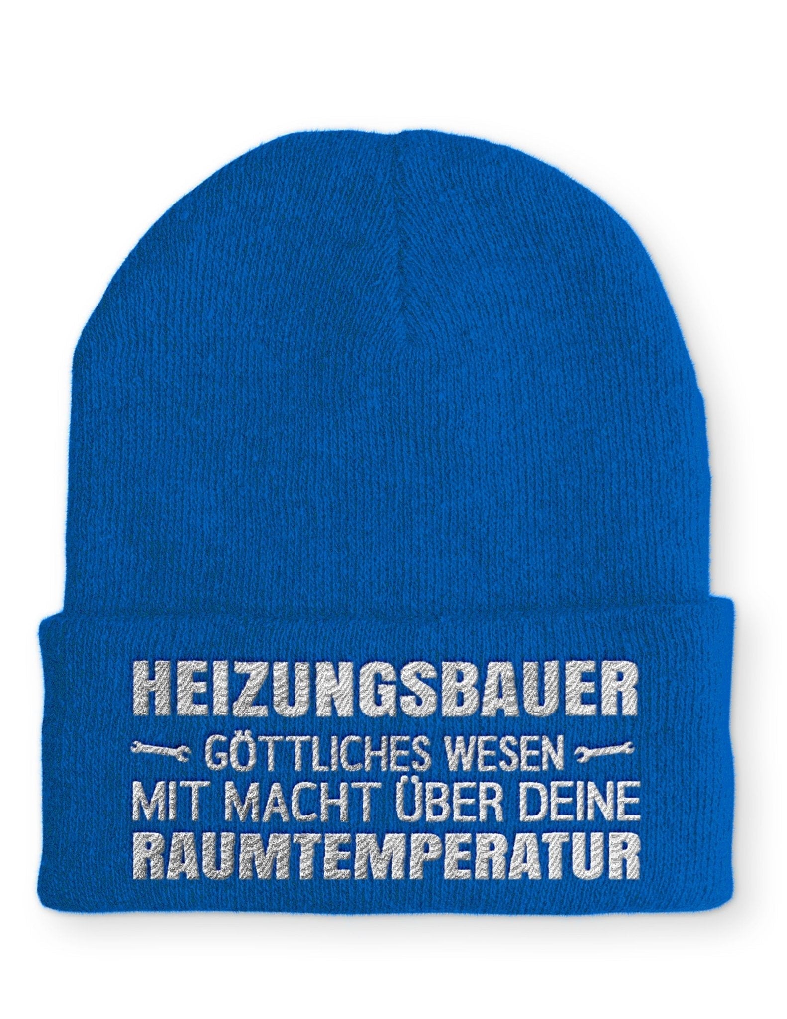 Heizungsbauer Beanie Mütze mit Spruch - tshirtladen - Mütze