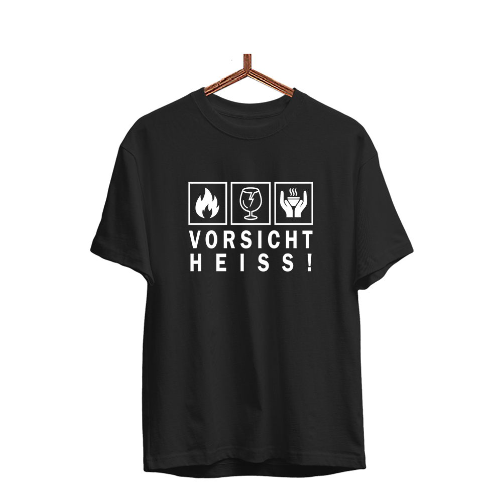 Herren T-Shirt Vorsicht heiß