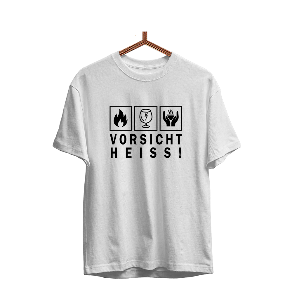 Herren T-Shirt Vorsicht heiß