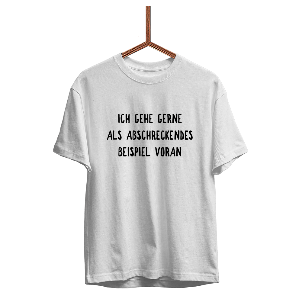 Herren T-Shirt Abschreckendes Beispiel - Schwarzer - Kaffee