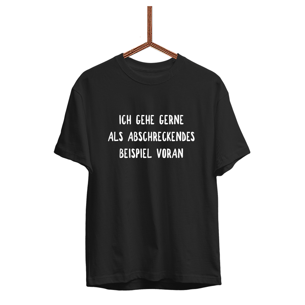 Herren T-Shirt Abschreckendes Beispiel - Schwarzer - Kaffee