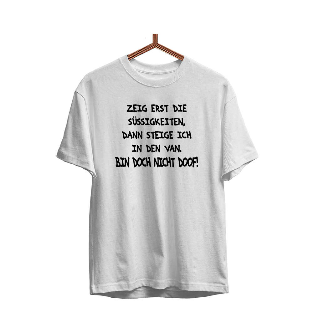 Herren T-Shirt Bin doch nicht doof - Schwarzer - Kaffee