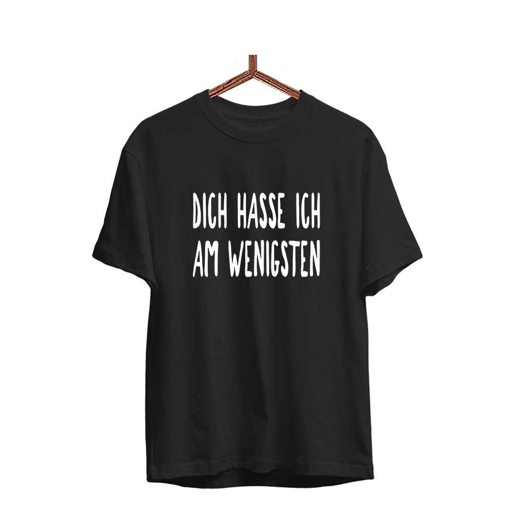 Herren T-Shirt Dich hasse ich am wenigsten - Schwarzer - Kaffee