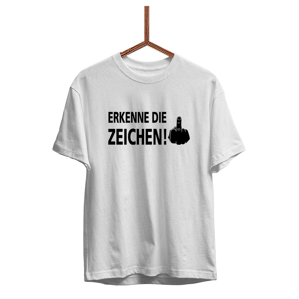 Herren T-Shirt Erkenne die Zeichen - Schwarzer - Kaffee