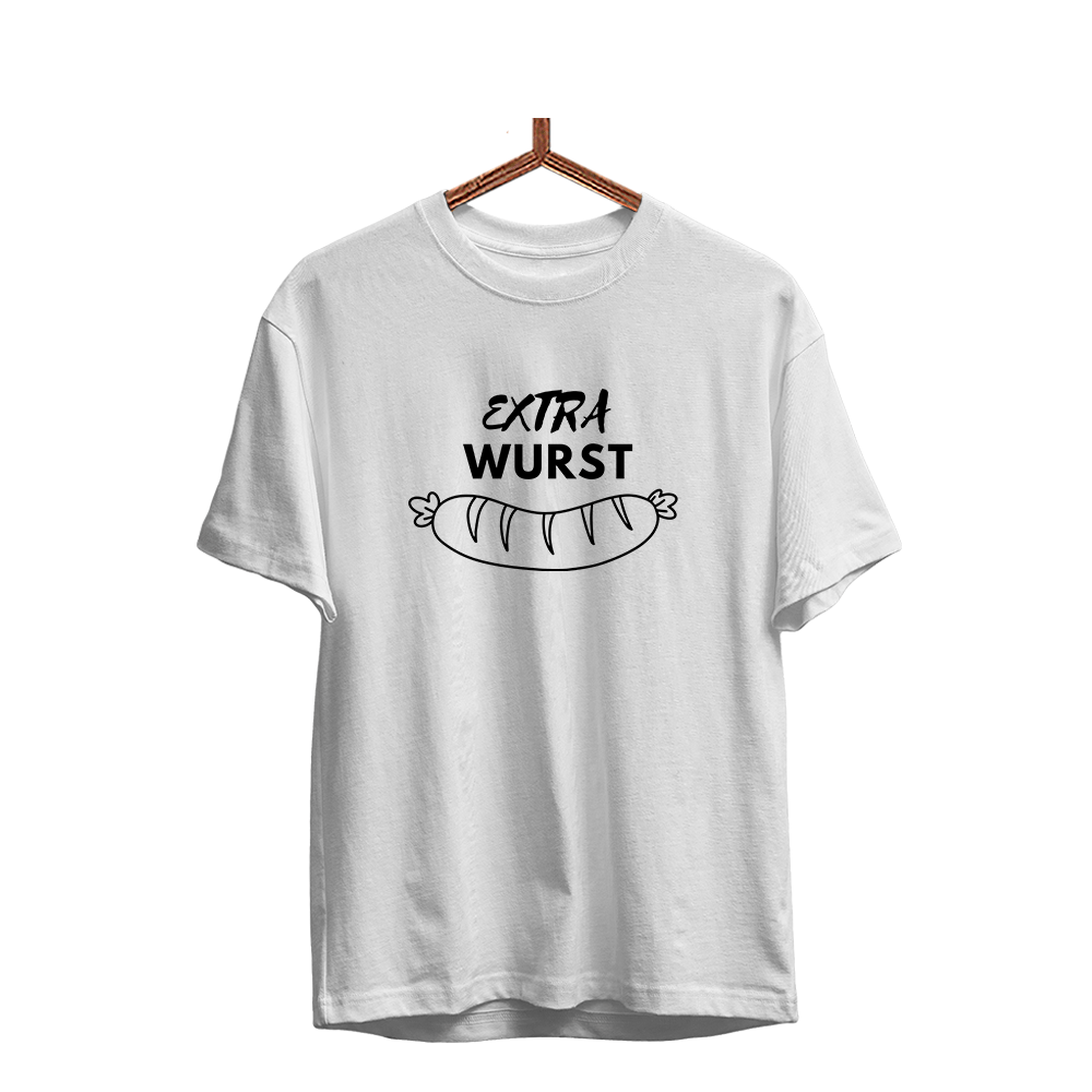 Herren T-Shirt Extra Wurst - Schwarzer - Kaffee