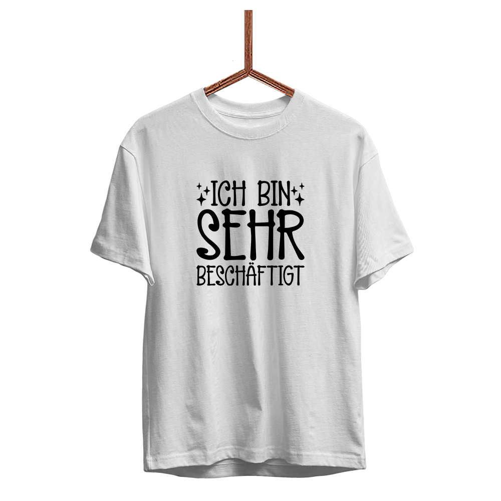 Herren T-Shirt Ich bin sehr beschäftigt - Schwarzer - Kaffee