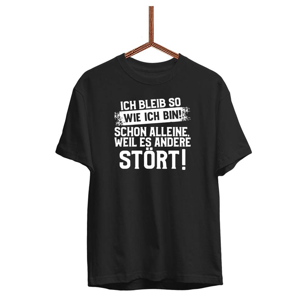 Herren T-Shirt Ich bleib so wie ich bin - Schwarzer - Kaffee