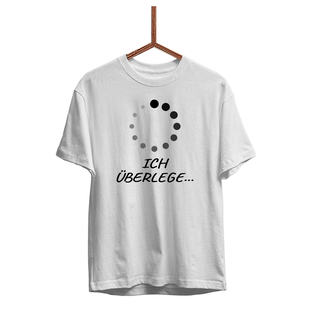 Herren T-Shirt Ich überlege - Schwarzer - Kaffee