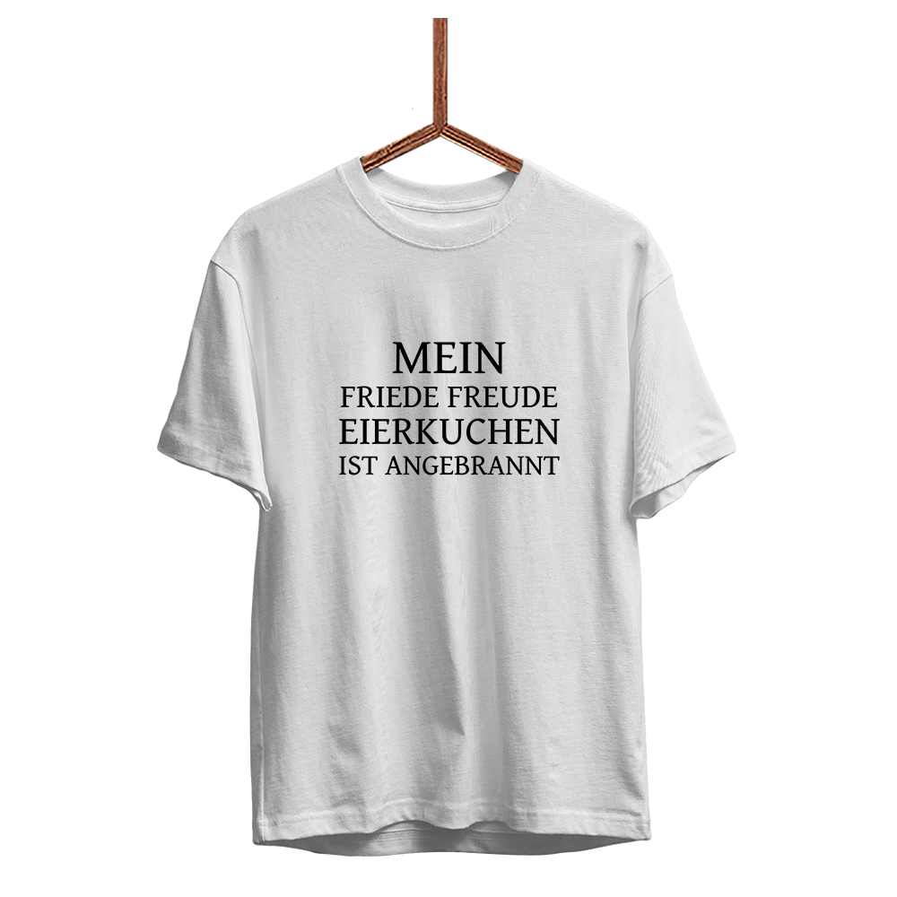 Herren T-Shirt Mein Friede Freude Eierkuchen - Schwarzer - Kaffee