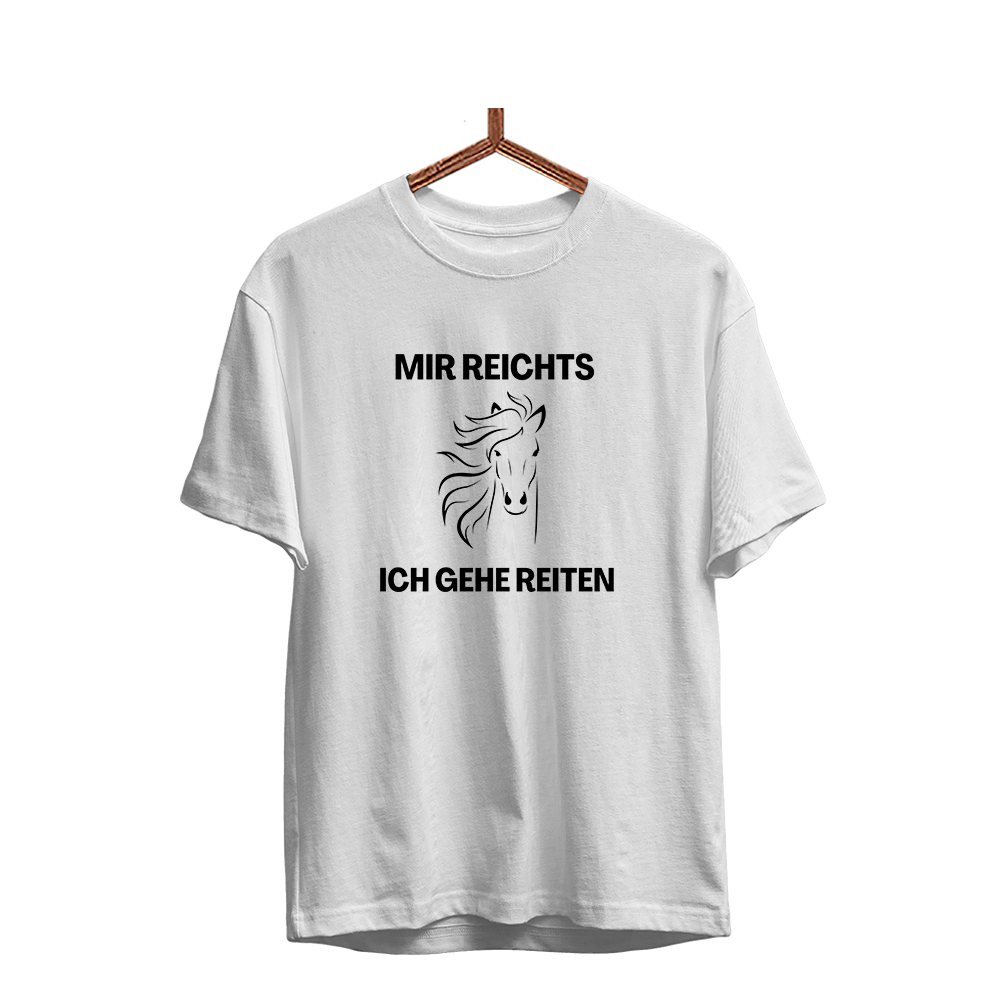 Herren T-Shirt Mir reichts ich gehe Reiten - Schwarzer - Kaffee