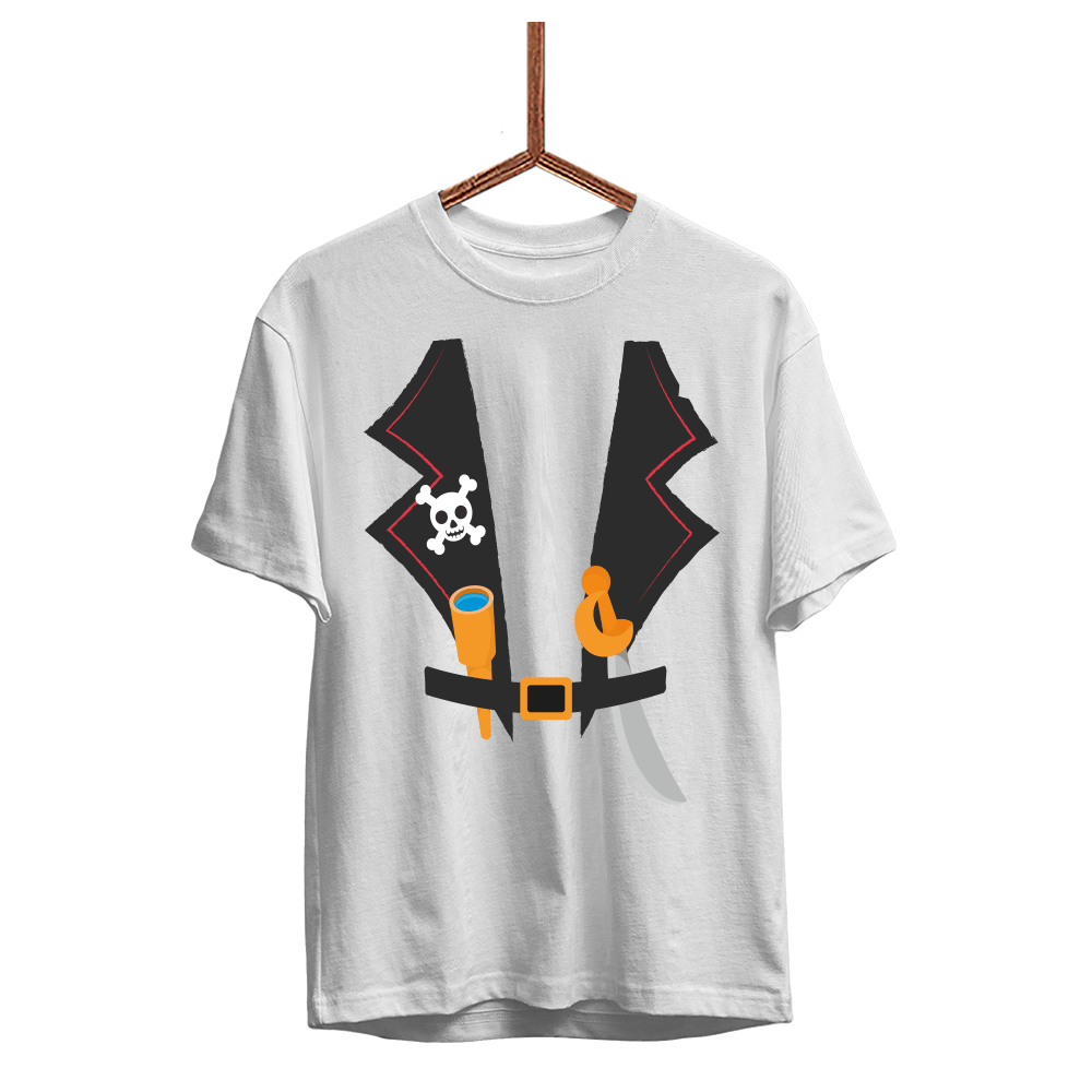 Herren T-Shirt Pirat - Schwarzer - Kaffee