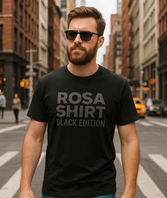 Herren T-Shirt Rosa Shirt Black Edition - Schwarzer - Kaffee