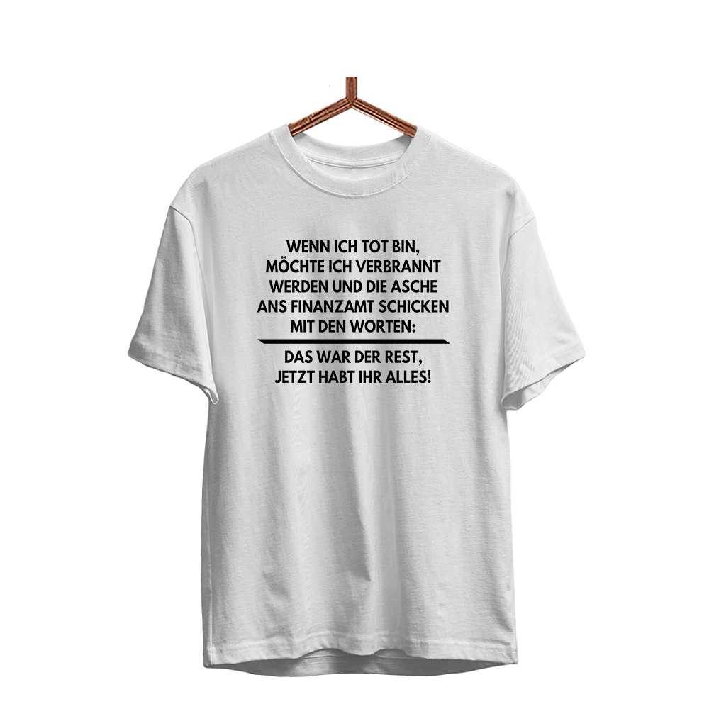 Herren T-Shirt Wenn ich tot bin - Schwarzer - Kaffee