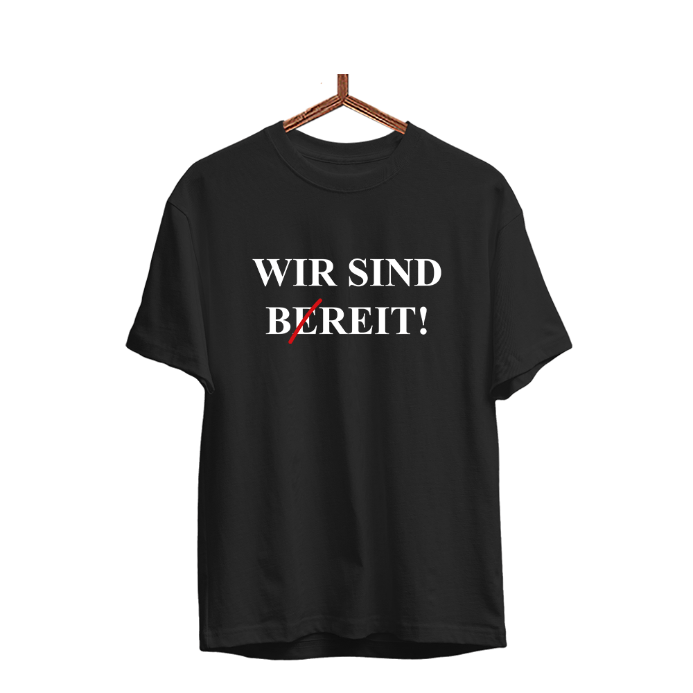 Herren T-Shirt Wir sind bereit - Schwarzer - Kaffee