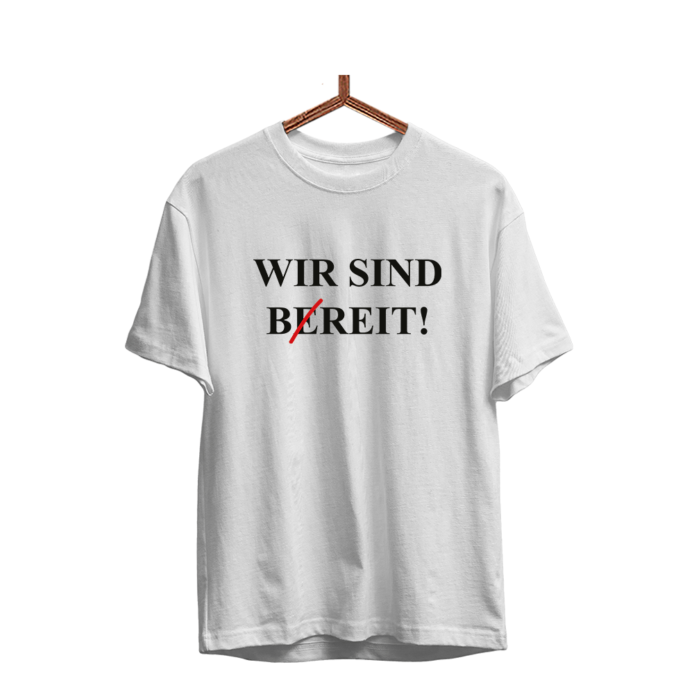 Herren T-Shirt Wir sind bereit - Schwarzer - Kaffee