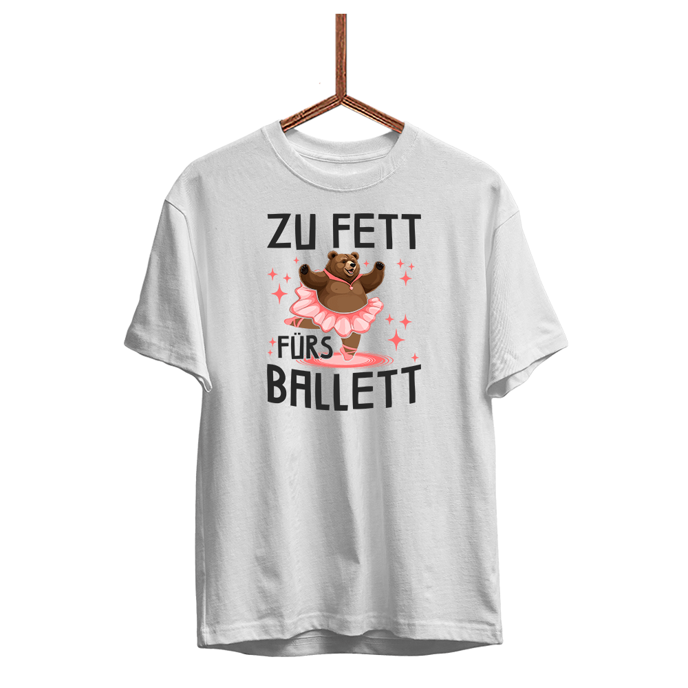 Herren T-Shirt Zu fett fürs Ballett - Schwarzer - Kaffee
