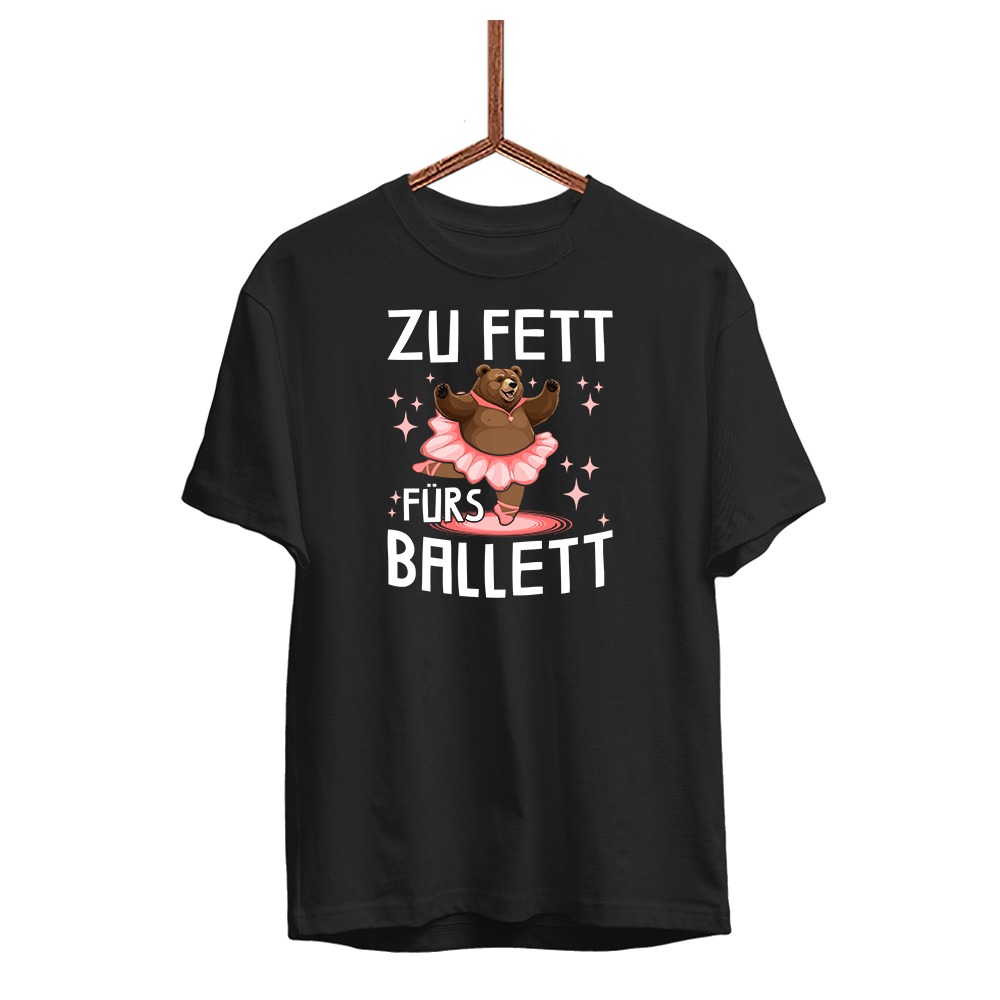 Herren T-Shirt Zu fett fürs Ballett - Schwarzer - Kaffee