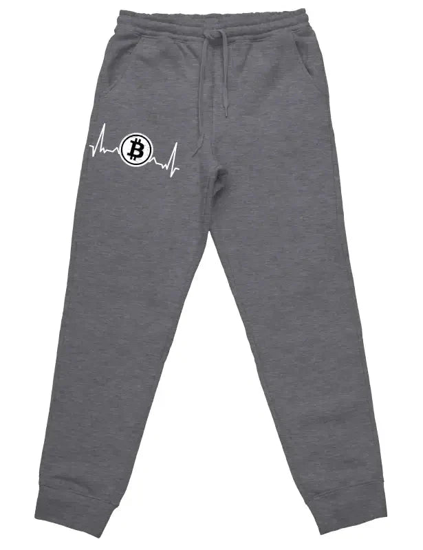 Herzschlag Bitcoin Jogginghose mit lustigem Spruch - tshirtladen -