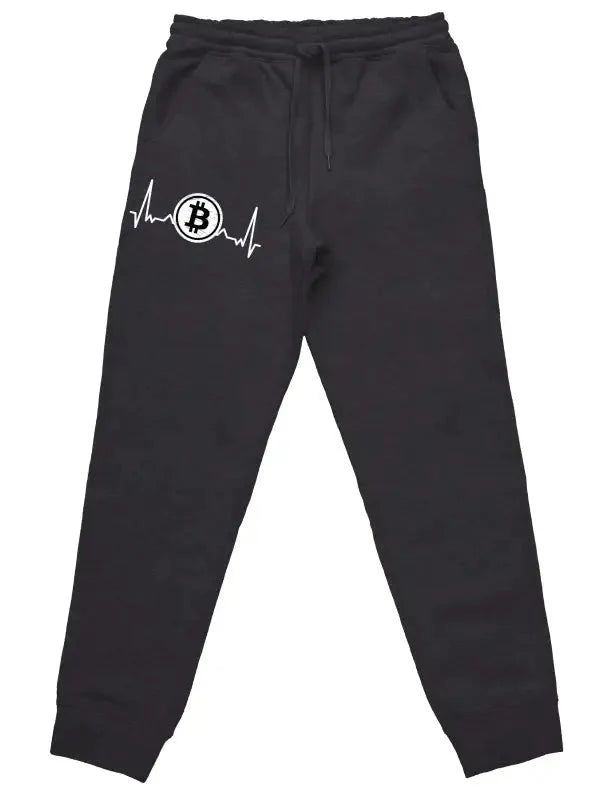 Herzschlag Bitcoin Jogginghose mit lustigem Spruch - tshirtladen -