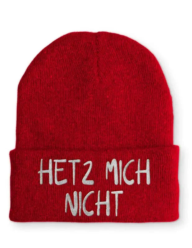 Hetz mich nicht Statement Beanie Mütze mit Spruch - tshirtladen - Mütze