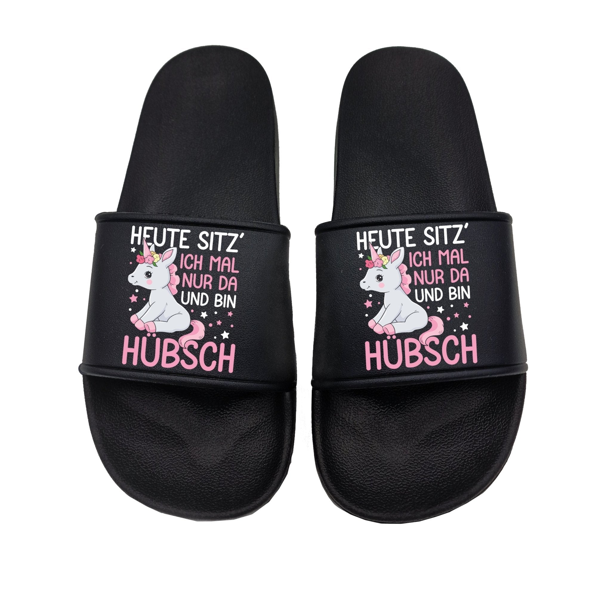 Heute sitz ich mal nur da und bin hübsch Badelatschen perfekt für Urlaub und Strand - tshirtladen - Badelatschen