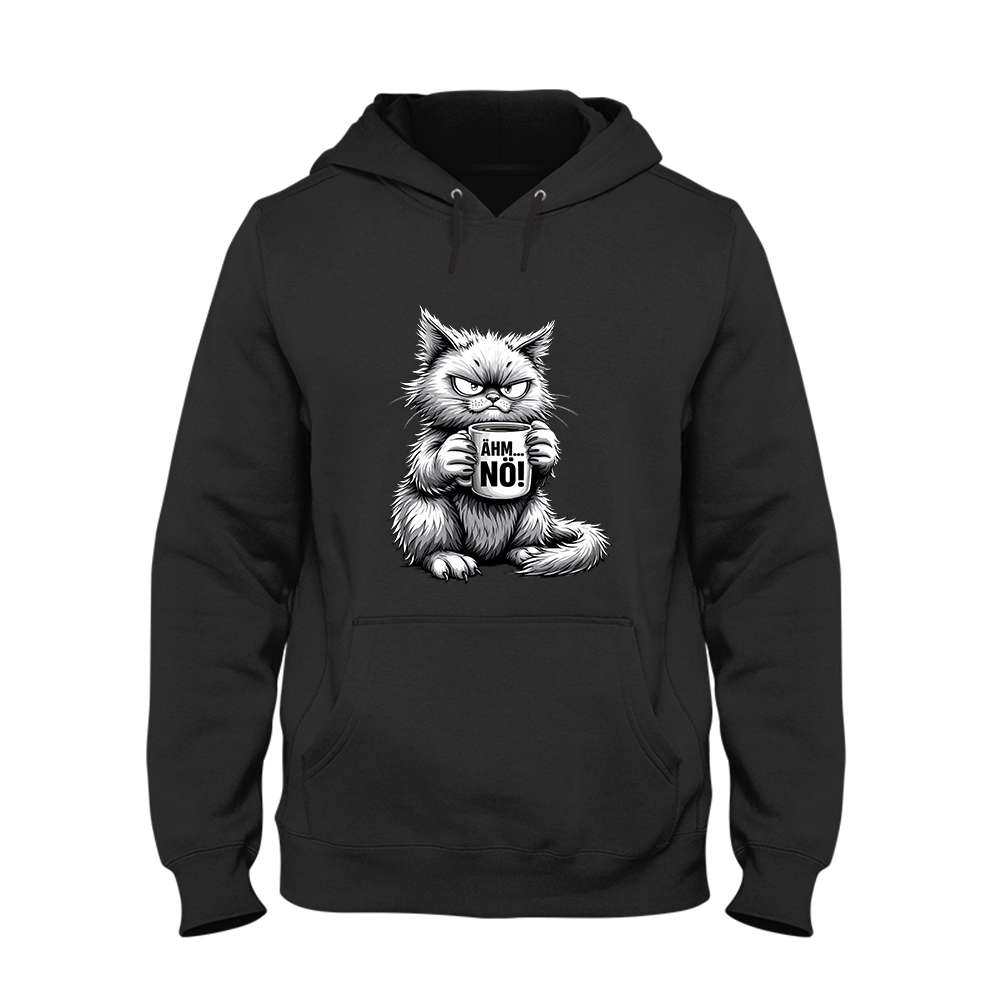 Hoodie Ähm... Nö - Schwarzer - Kaffee