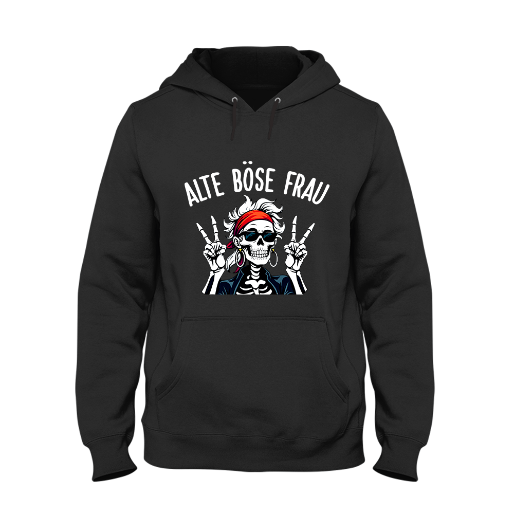 Hoodie Alte böse Frau - Schwarzer - Kaffee