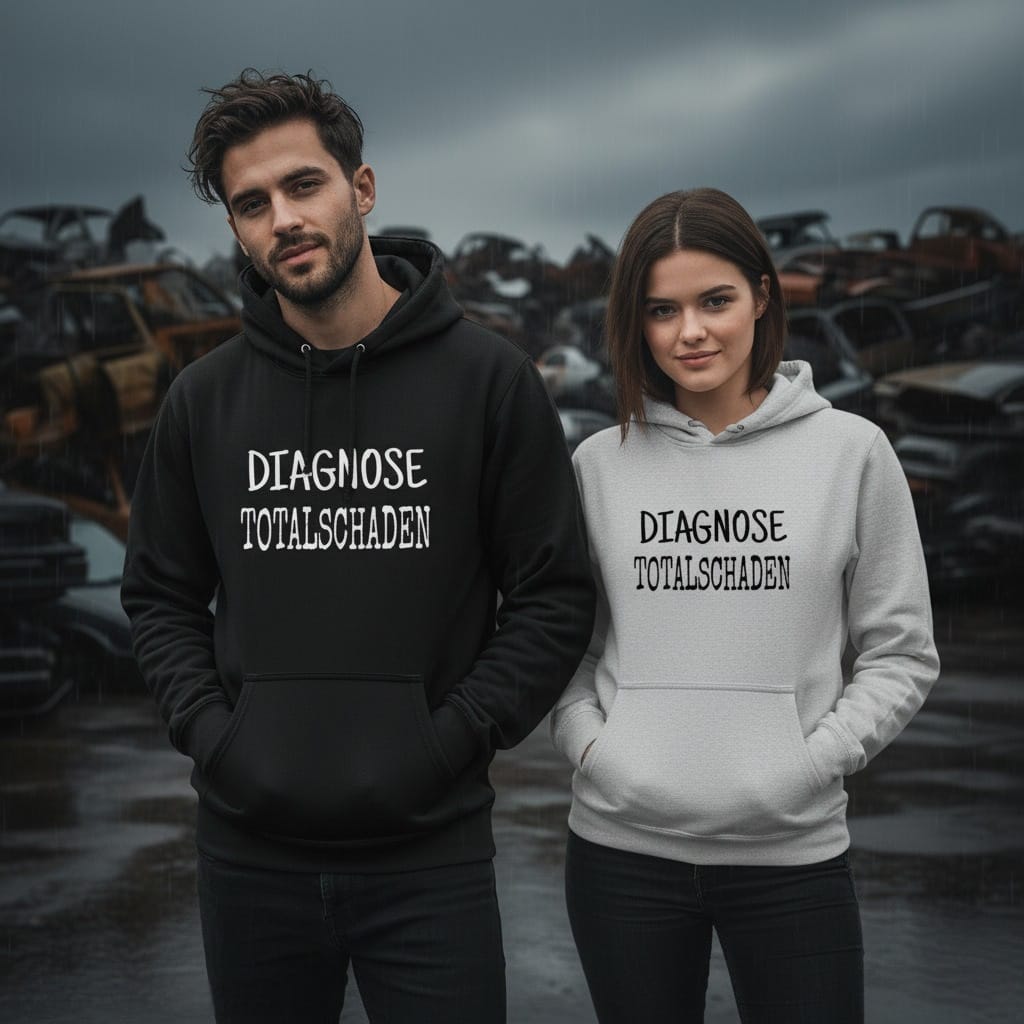 Hoodie Diagnose Totalschaden - Schwarzer - Kaffee