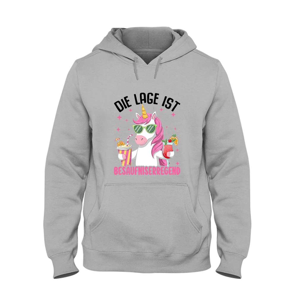 Hoodie Die Lage ist Besäufniserregend - Schwarzer - Kaffee