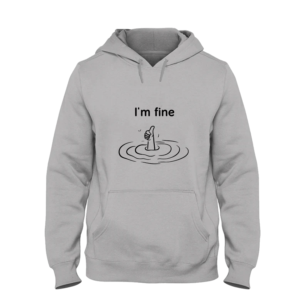 Hoodie Im fine - Schwarzer - Kaffee