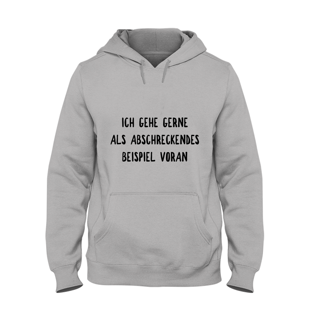 Hoodie Unisex Abschreckendes Beispiel - Schwarzer - Kaffee
