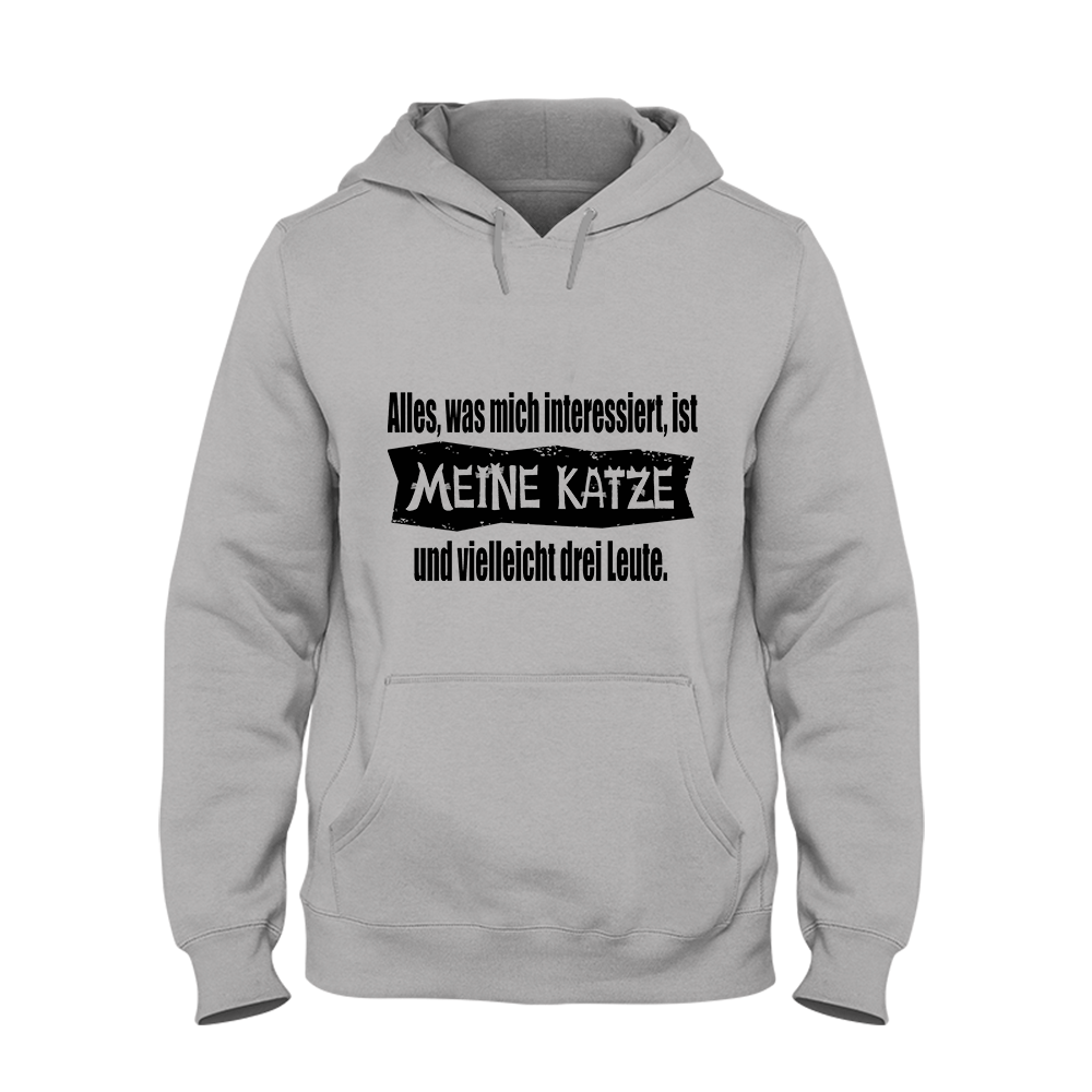 Hoodie Unisex Alles, was mich interessiert, ist meine Katze und vielleicht drei Leute - Schwarzer - Kaffee