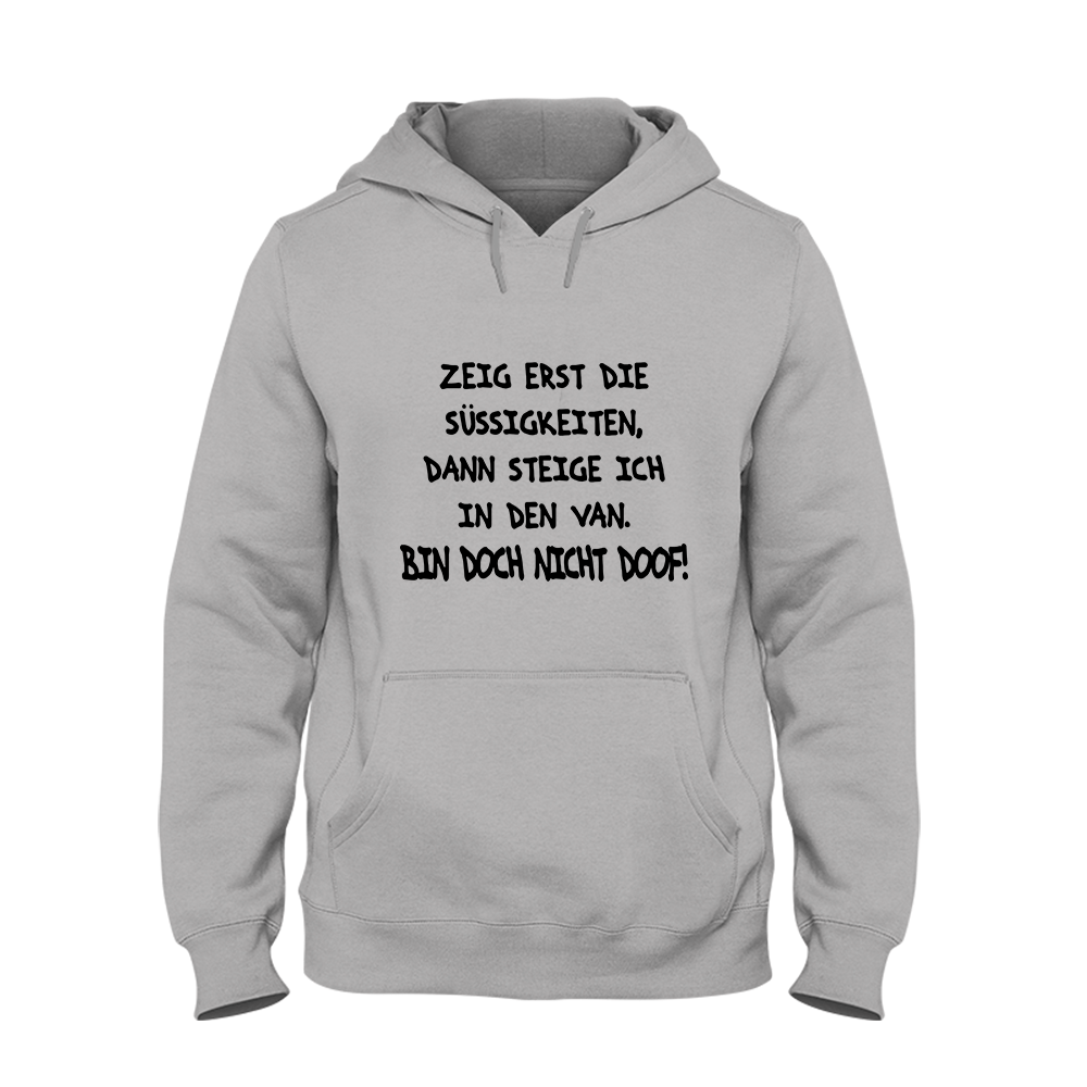 Hoodie Unisex Bin doch nicht doof - Schwarzer - Kaffee