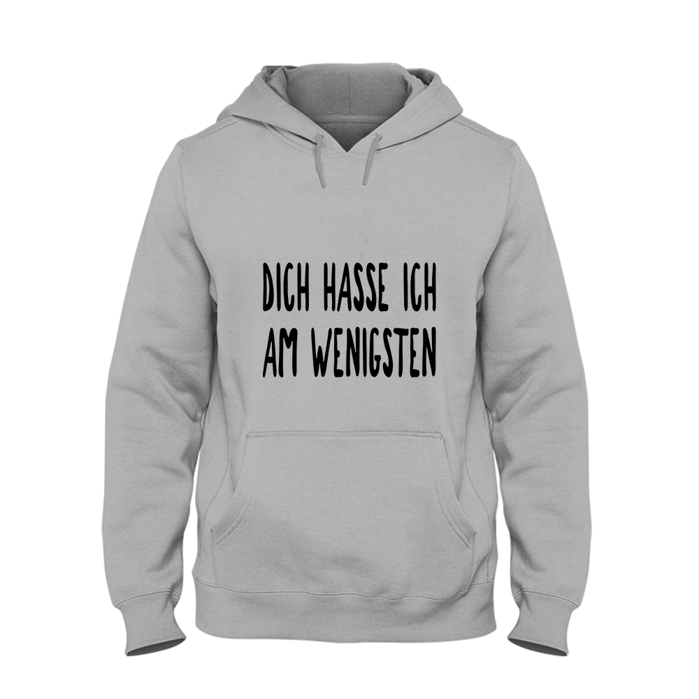 Hoodie Unisex Dich hasse ich am wenigsten - Schwarzer - Kaffee